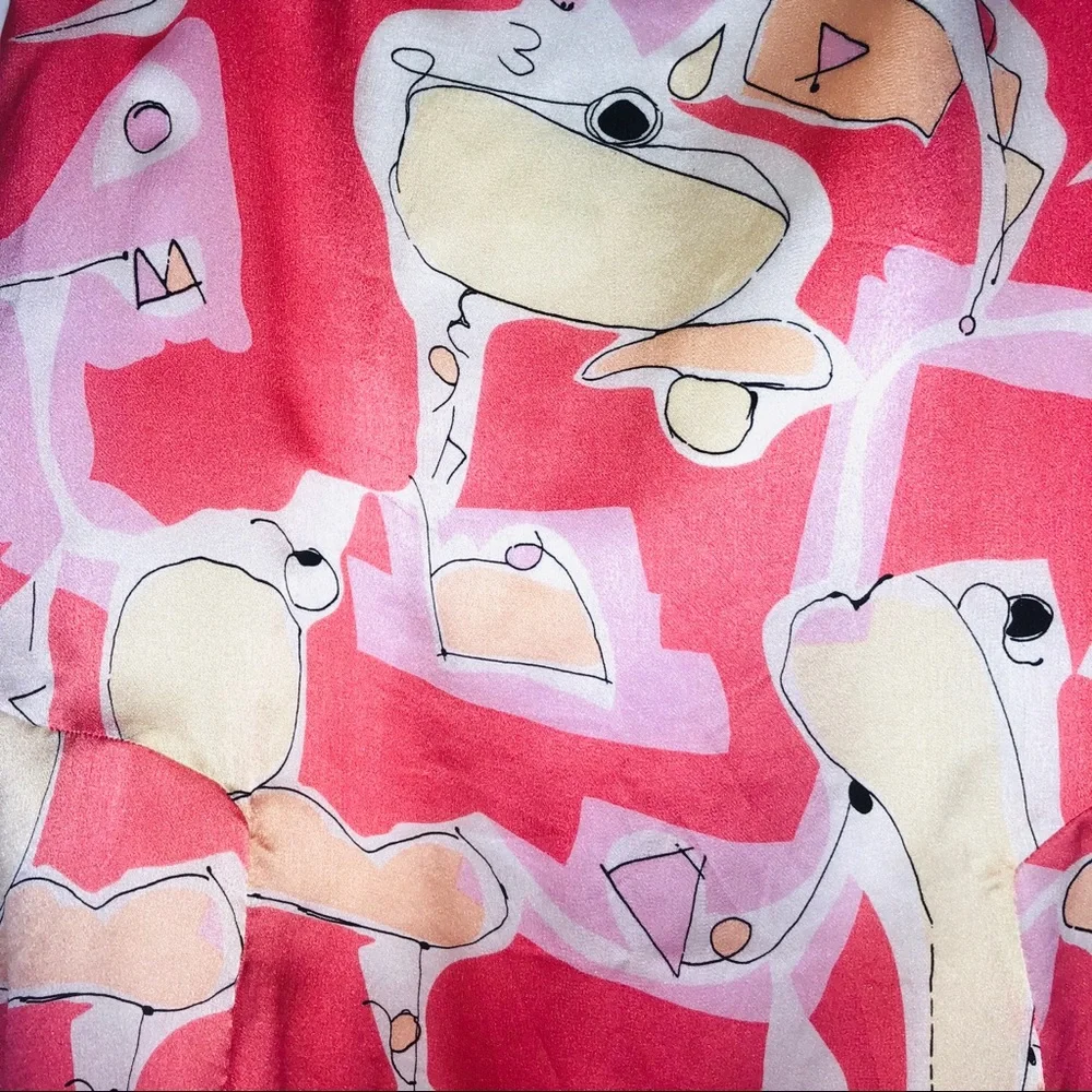 Tocca Abstract Print 100% Silk Skirt Size 0 - Picture 6 of 6